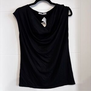 Ricki's Classic Black Drape Top
